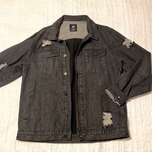 ‘Not Today Satan’ Black Denim Jacket (unisex)